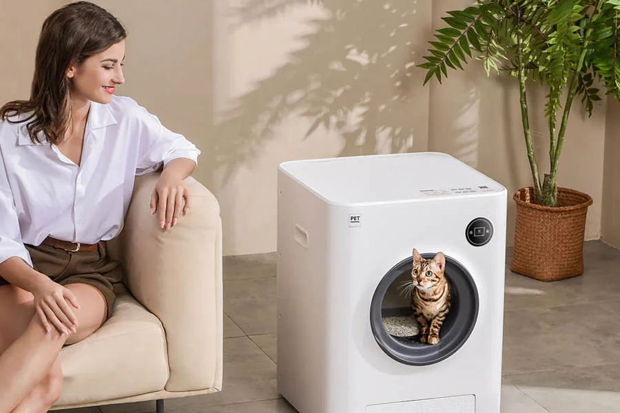 automatic self cleaning cat litter box